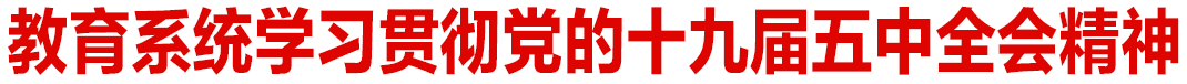 專題-學習貫徹黨的十九屆五中全會精神
