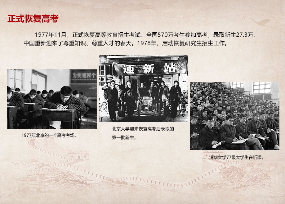 正式恢復高考